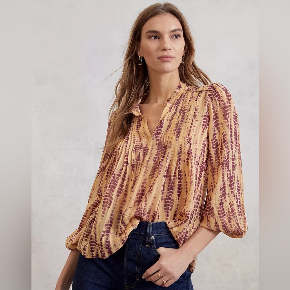 Anthropologie Maritzia Tie-Dye Blouse